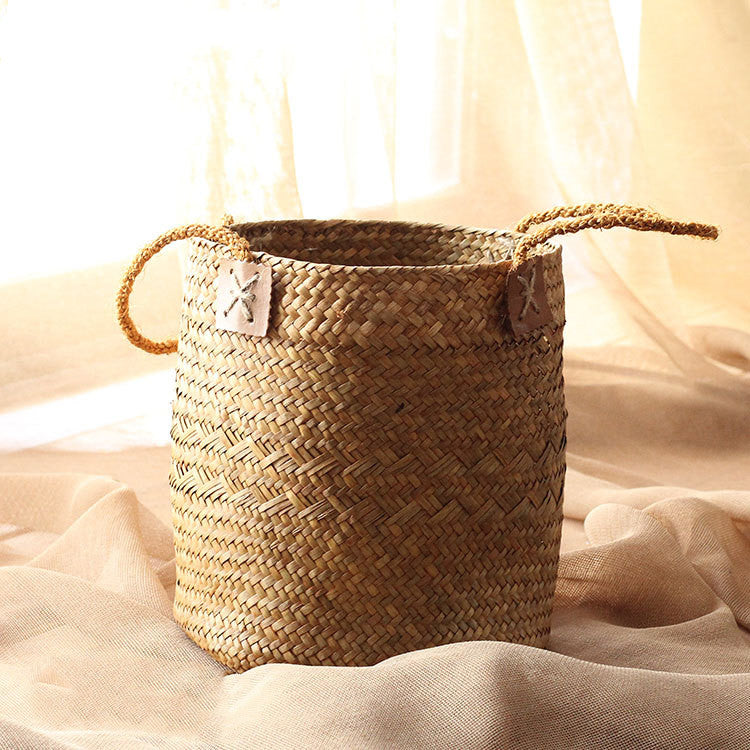Natural Seaweed Woven Basket