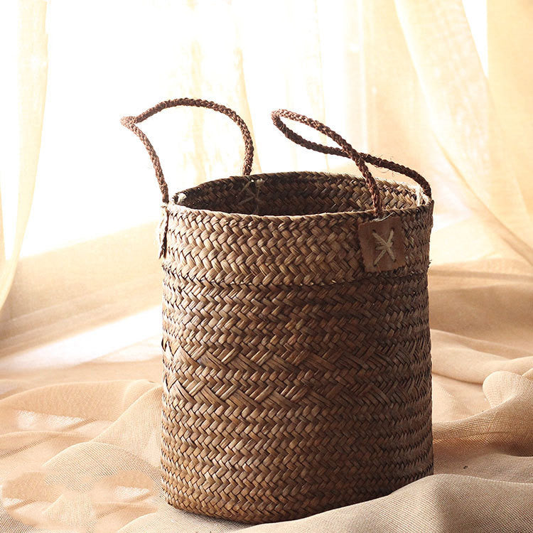 Natural Seaweed Woven Basket