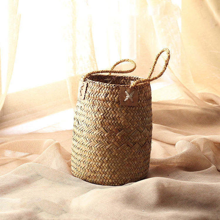 Natural Seaweed Woven Basket