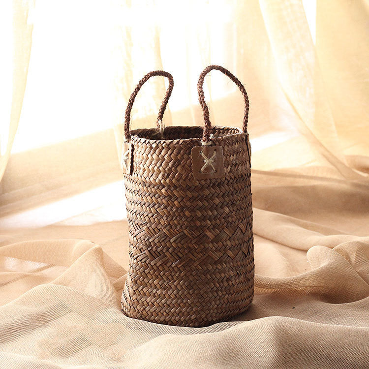 Natural Seaweed Woven Basket