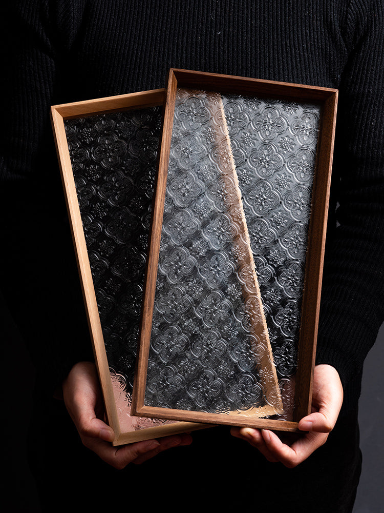 Glass-Infused Timber Tray