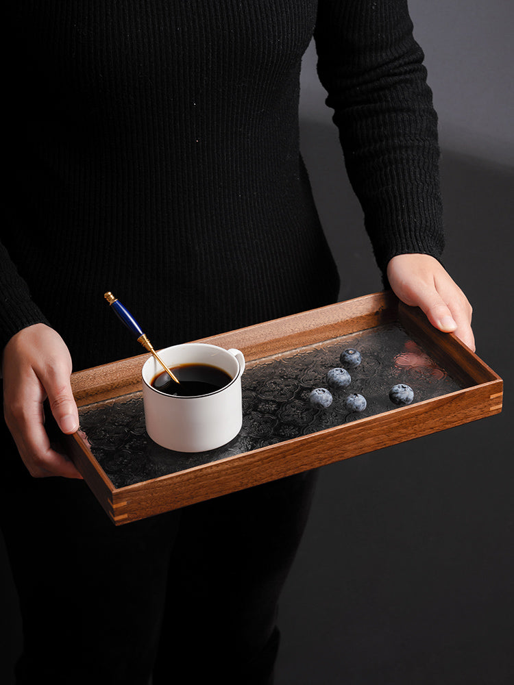 Glass-Infused Timber Tray