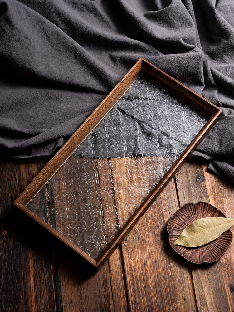 Glass-Infused Timber Tray