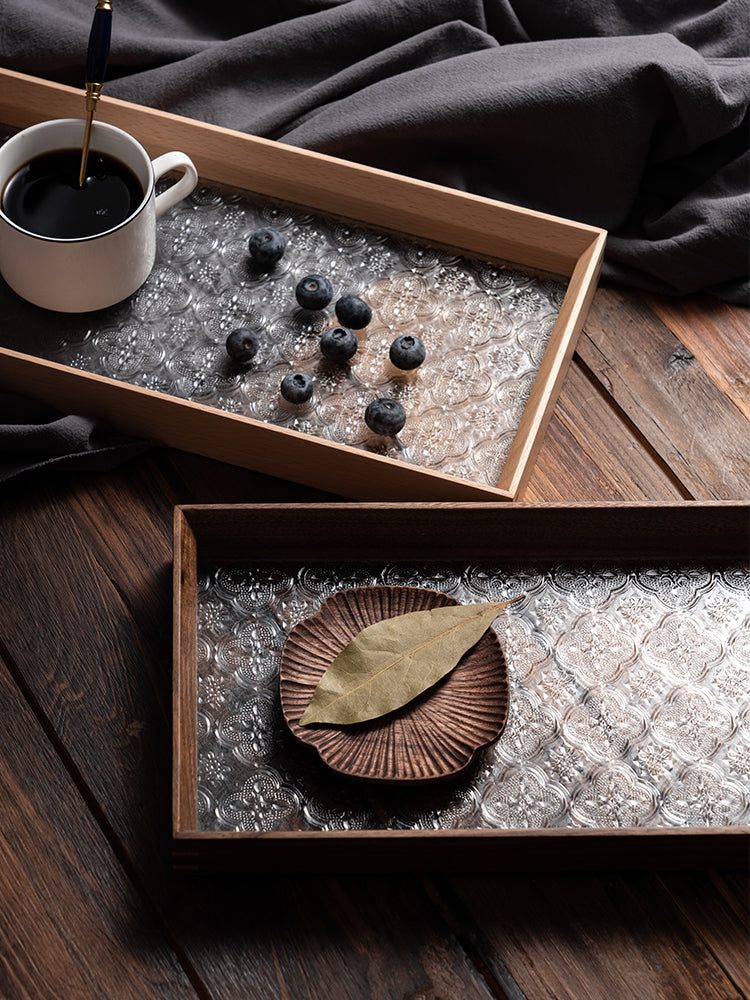 Glass-Infused Timber Tray