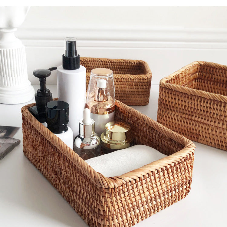 Woven Rattan Storage Basket