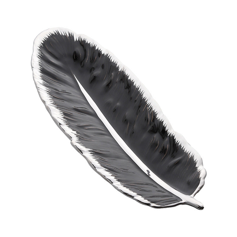 Monochrome Plume Jewelry Tray