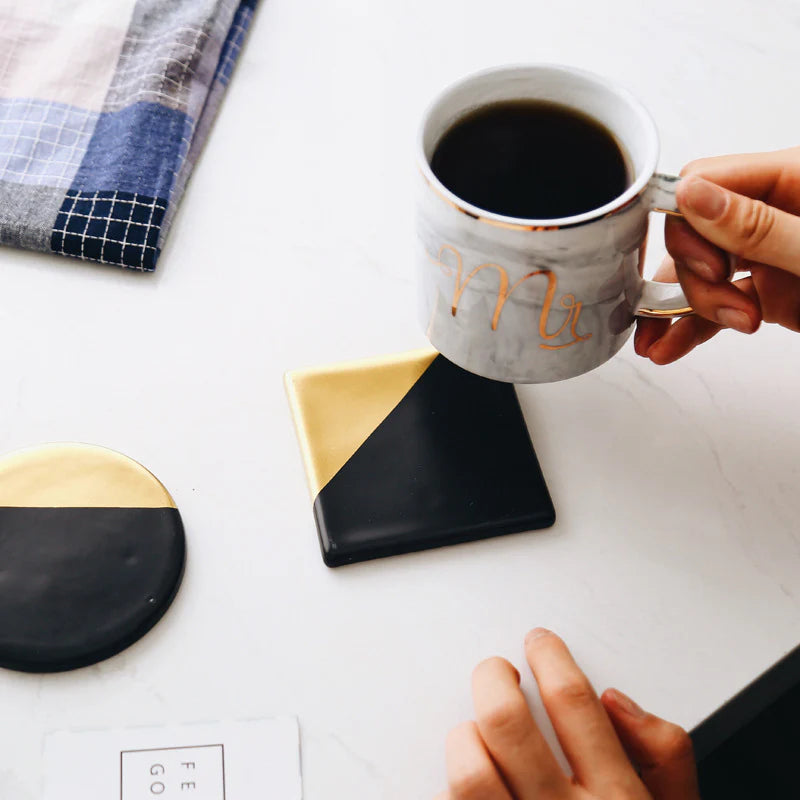 Gilded Edge Coaster Set