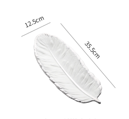Monochrome Plume Jewelry Tray