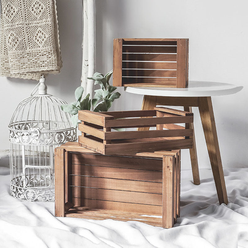 Rustic Wooden Storage Crate