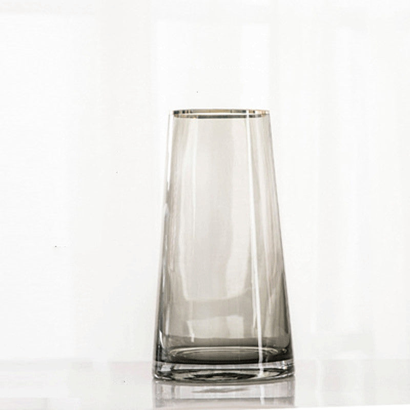 Meridian Gold-Trimmed Glass Vases