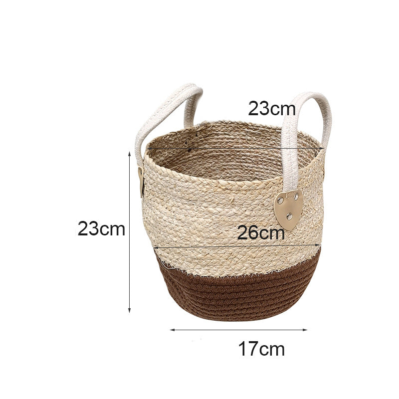 Layered Straw Storage Baskets