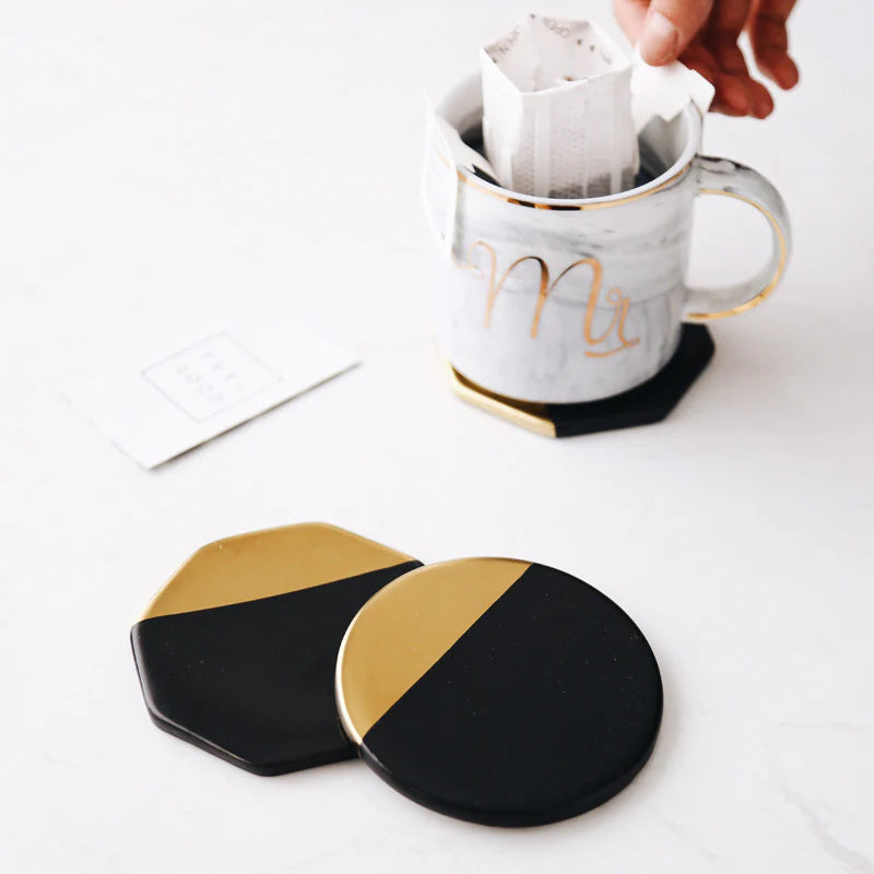 Gilded Edge Coaster Set