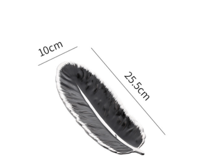 Monochrome Plume Jewelry Tray
