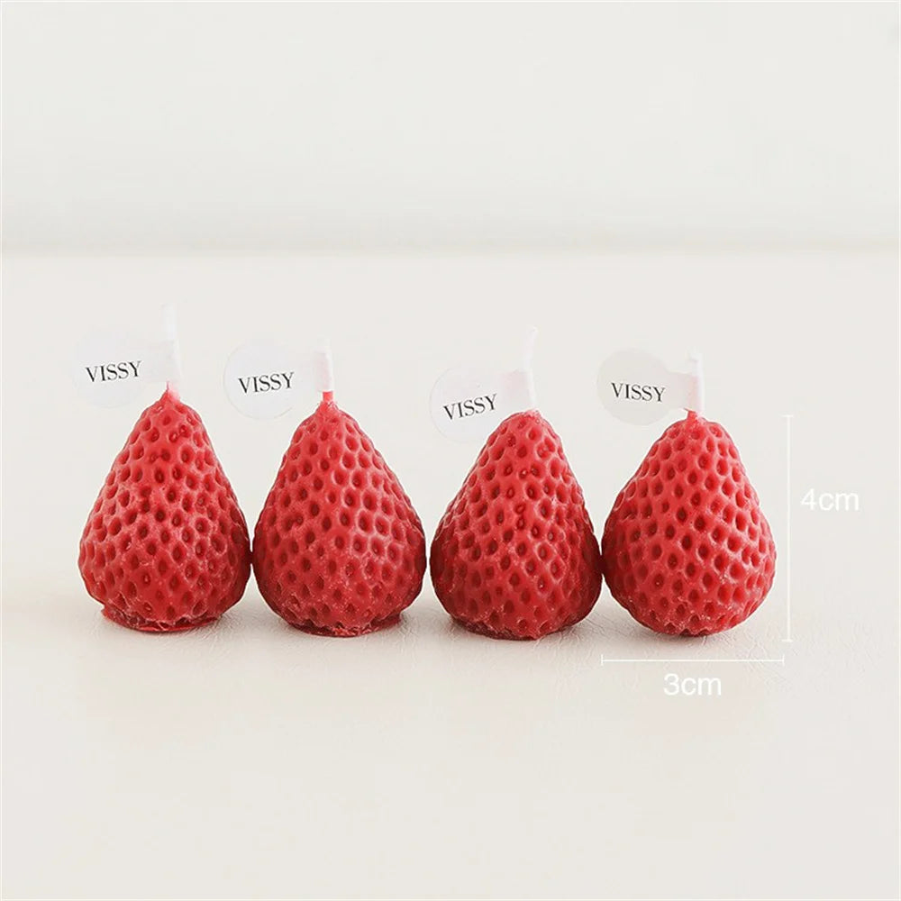 Strawberry Delight Hand-Poured Soy Wax Scented Candle Set