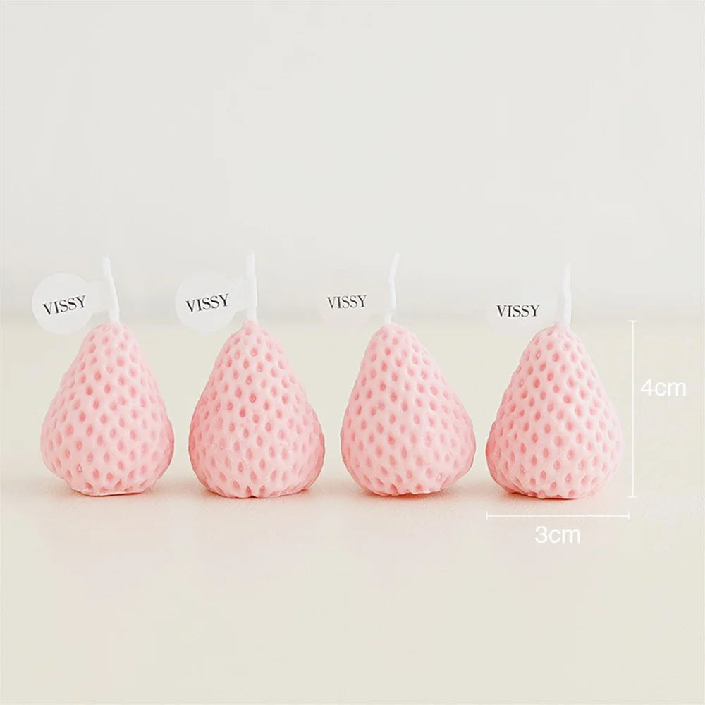Strawberry Delight Hand-Poured Soy Wax Scented Candle Set