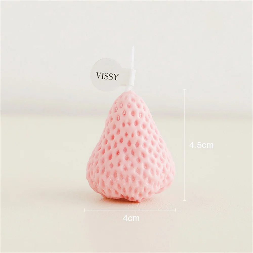 Strawberry Delight Hand-Poured Soy Wax Scented Candle Set