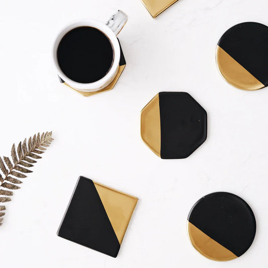 Gilded Edge Coaster Set