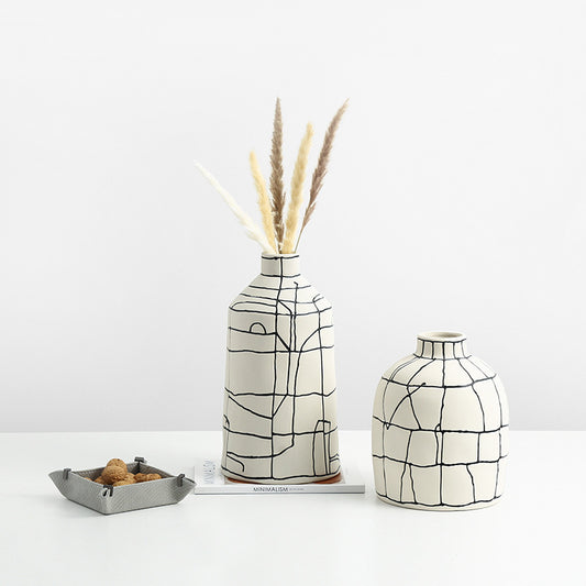 Riviera Lines Ceramic Vase