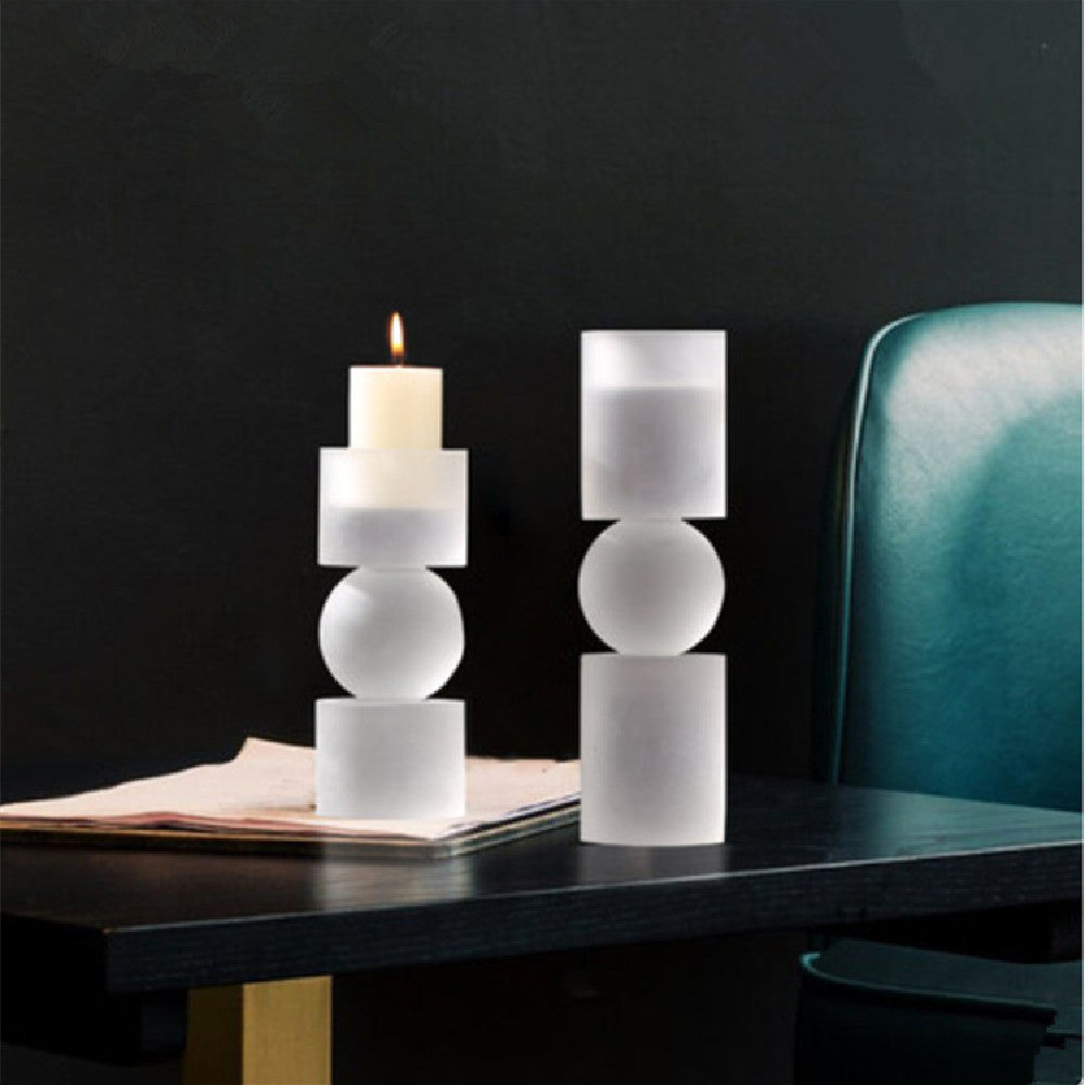 Frosted Candlestick Set