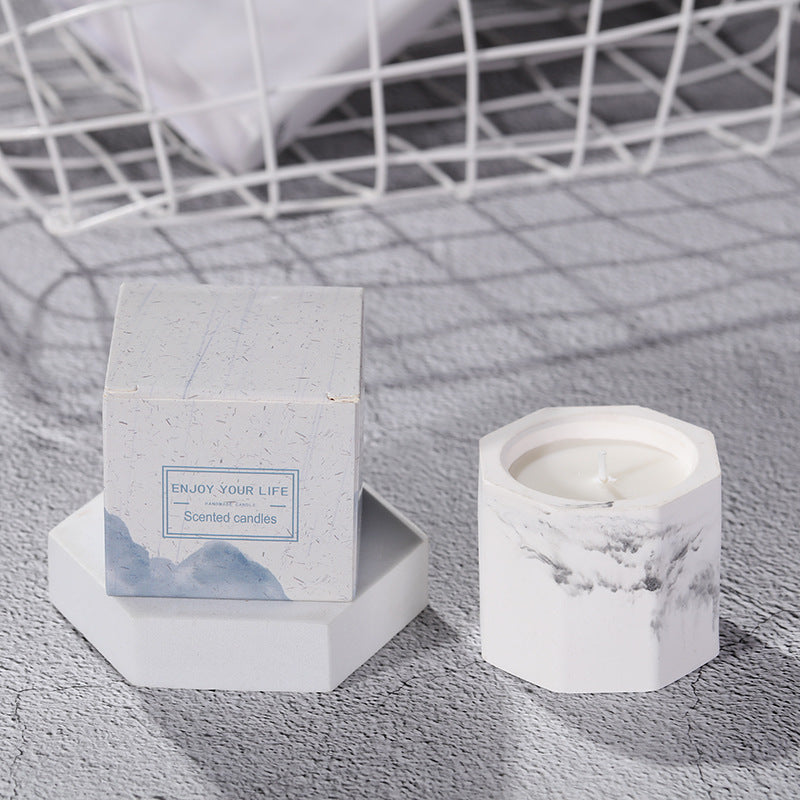 MarbleHex Candle