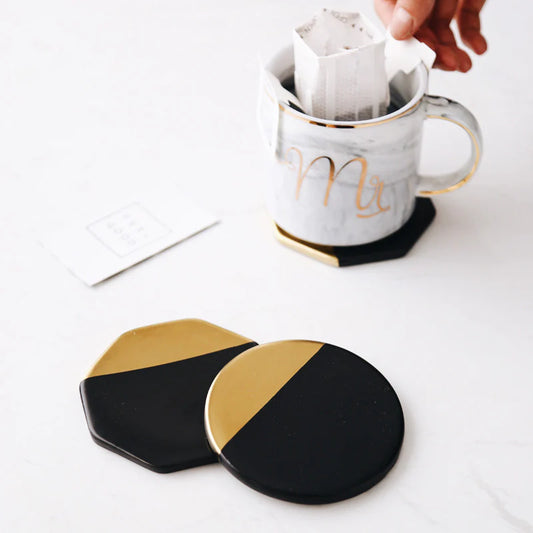 Gilded Edge Coaster Set