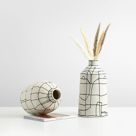 Riviera Lines Ceramic Vase