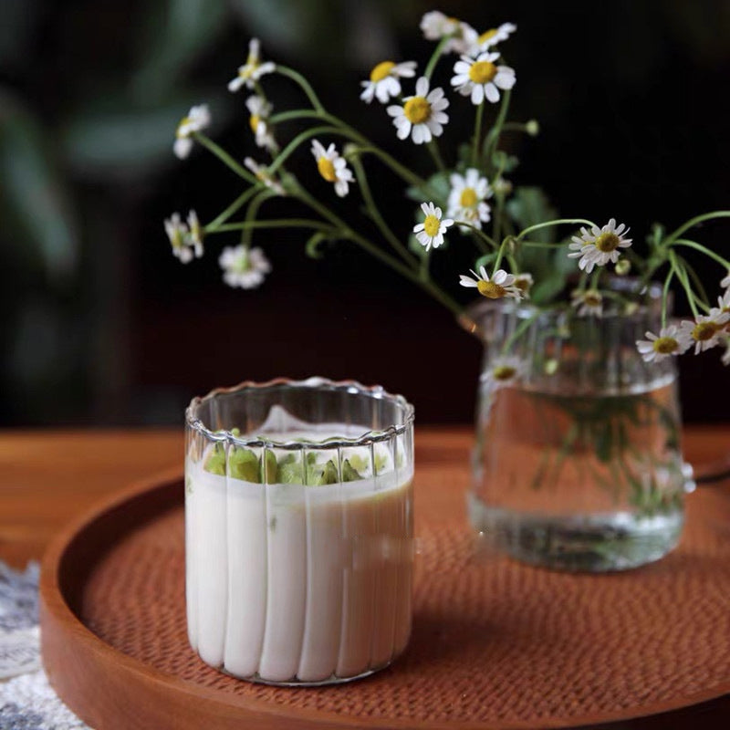 Lumina Striped Glass Cup