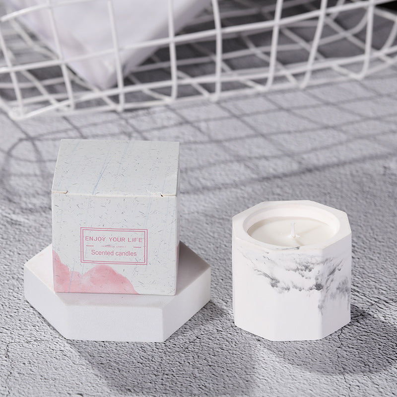 MarbleHex Candle