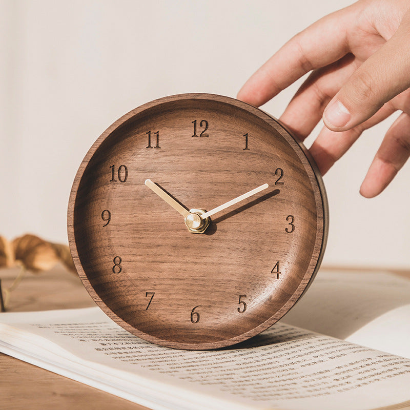 Timeless Timber Wooden Desk Clock