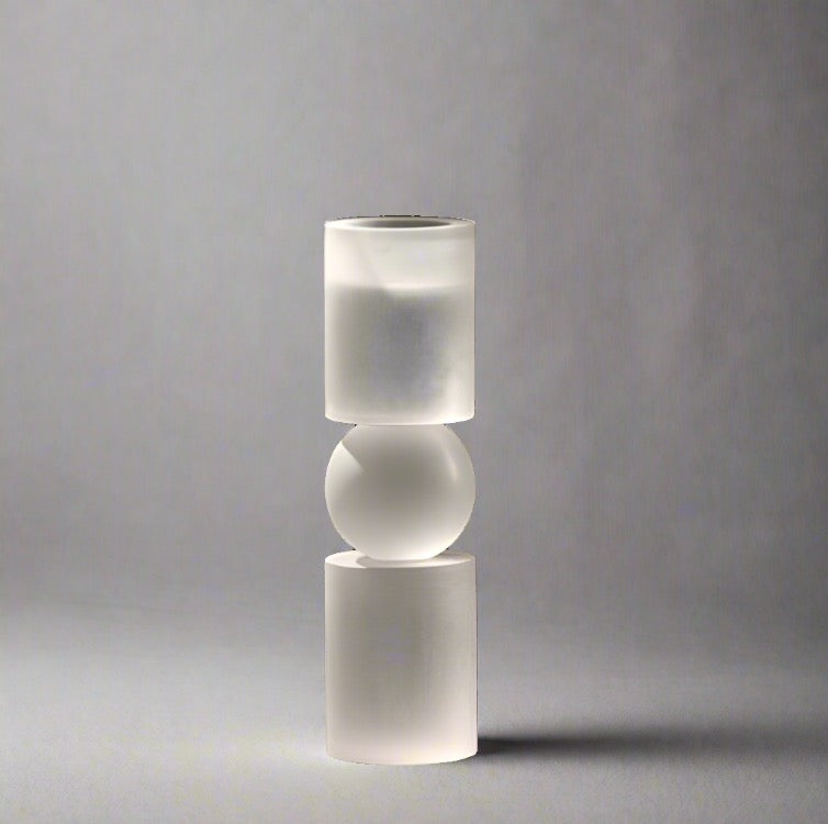 Frosted Candlestick Set