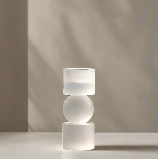 Frosted Candlestick Set